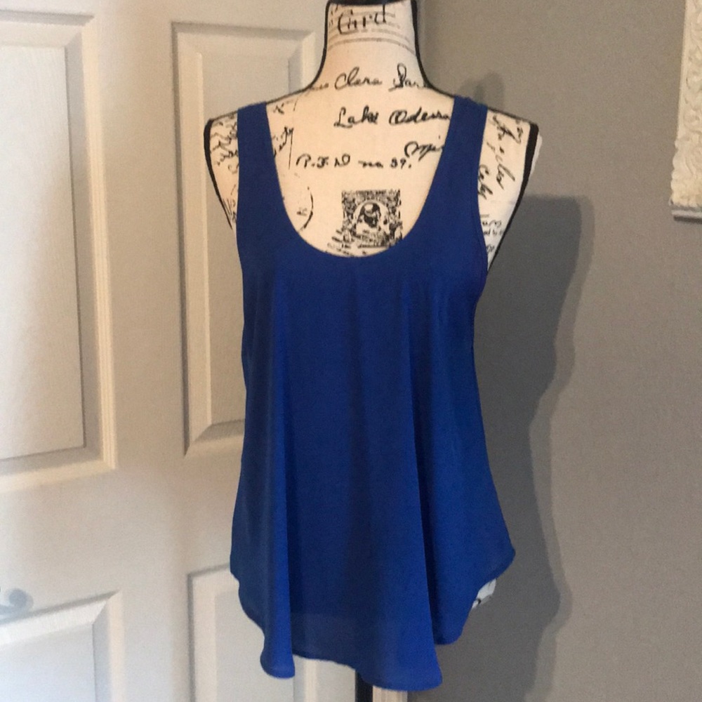 Sleeveless royal blue tank
